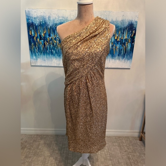 Calvin Klein Dresses & Skirts - Calvin Klein Sequin One Shoulder cocktail dress